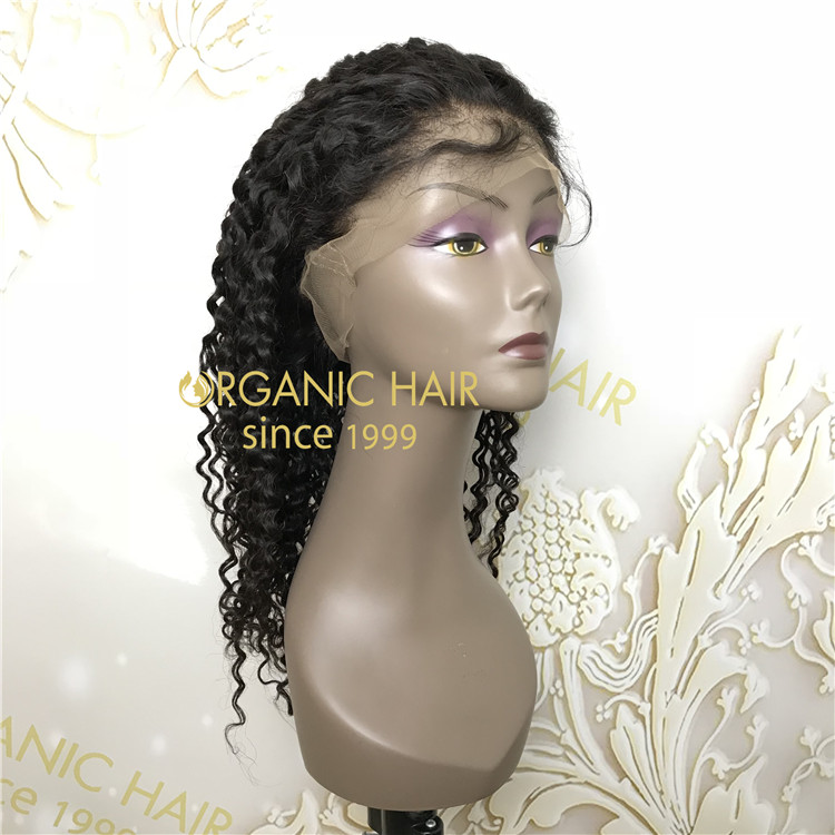 18 inch 130 density 100% remy human full lace wig with large cap size A88